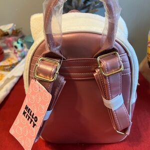 Hello Kitty Pink Backpack with fur new.